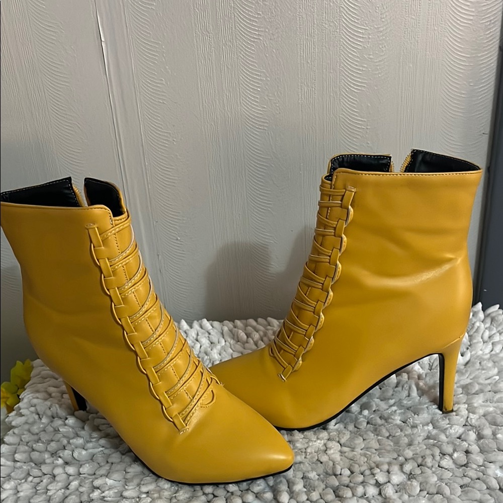 Yellow Women's Ankle Boots